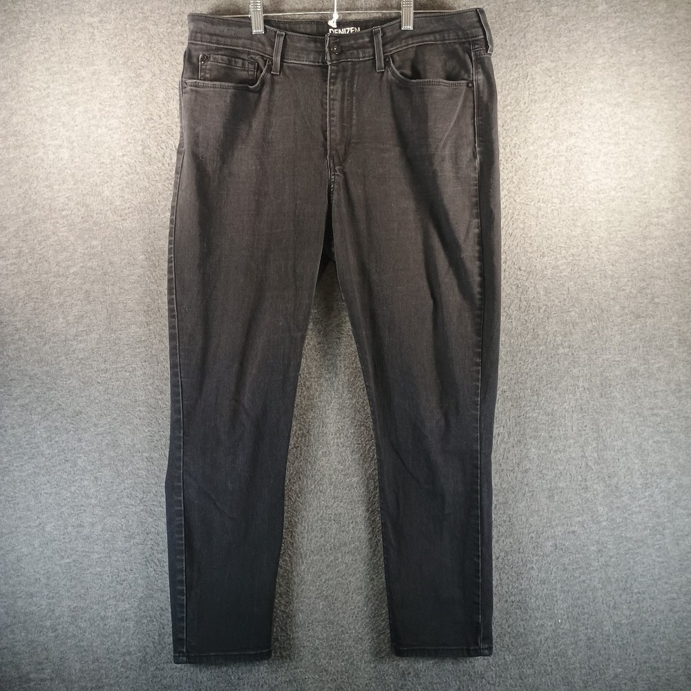 Levi's Denizen Jeans Women 33x32 16M‎ High Rise Ankle Skinny Black Curvy Dark